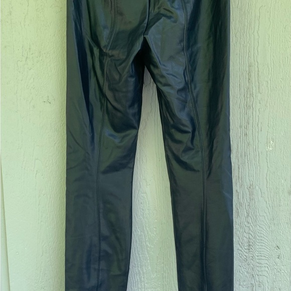 WHBM Vegan Leather Runway Leggings Navy Blue Size 0 Chic Classic Boho Festival - Picture 4 of 15